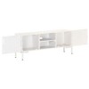 vidaXL TV Cabinet White Solid mango wood, powder-coated steel Medium - 2 of 2