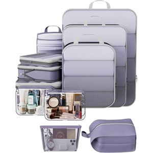 9/11 Set Compression Packing Cubes Travel Essentials,Compressible Expandable Large Luggage Suitcase Organizer - 1 of 4