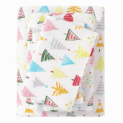 100% Cotton Winter Flannel Sheet Set - Great Bay Home (King, Happy Hillside)
