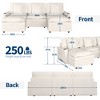 108 Inch Chenille Modular U Shaped Cloud Couch, 3-Seater Sofas with Movable Ottoman and Cup Holder, Sectional Couches for Living Room - 2 of 4