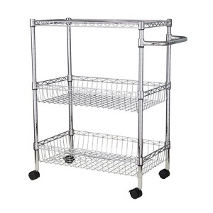Slim Rolling Cart Utility Carts Heavy Duty Commercial Grade Utility Cart Wire Rollings Carts Steel for Kitchen - 1 of 4