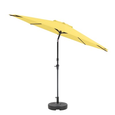 10' UV and Wind Resistant Tilting Market Patio Umbrella with Base - CorLiving