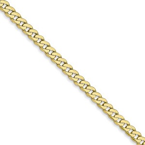 Black Bow Jewelry 2.9mm 10k Yellow Gold Flat Beveled Curb Chain Necklace - 1 of 4