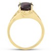 Pompeii3 Genuine 10x8 MM Oval Garnet Solitaire Ring 14k Yellow Gold - 3 of 4