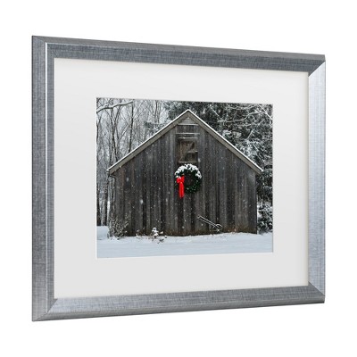 Trademark Fine Art - Kurt Shaffer 'Christmas Barn in the Snow'