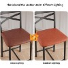 Bar Stools Set of 2/4, PU Upholstered Bar Chairs, Kitchen Island Chairs with X-Shaped Backrest and Metal Footrest, Black Counter Height Chairs - 4 of 4