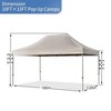 Infurnic Canopies and Gazebos, Instant Setup Shade for Camping, Parties or Outdoor Events, Easy to Set Up and Take Down, Beige，180"*120"*132" - 2 of 4