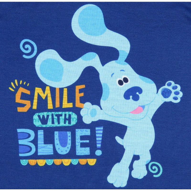 Nickelodeon Toddler Boy's Blue's Clues Smile Blue Sleep Pajama Set Short Blue, 4 of 5