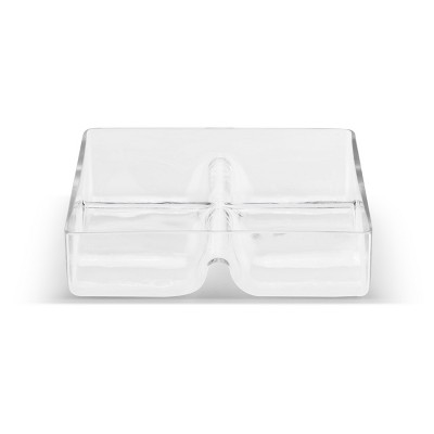 DEMDACO Glass 4-Section  Divided Serving Dish Clear