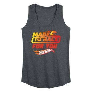 Women's - Hot Wheels - Valentine's Made to Race Art Graphic Racerback Tank - 1 of 4