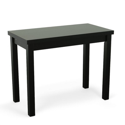 Antique Black Rectangular Wood Counter Height Bar Table