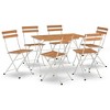 vidaXL 7 Piece Folding Bistro Set Solid Wood Acacia and Steel - 2 of 4