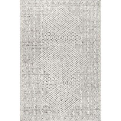 Nuloom Mindi Bold Geometric Indoor/Outdoor Patio Area Rug 5x7, Gray