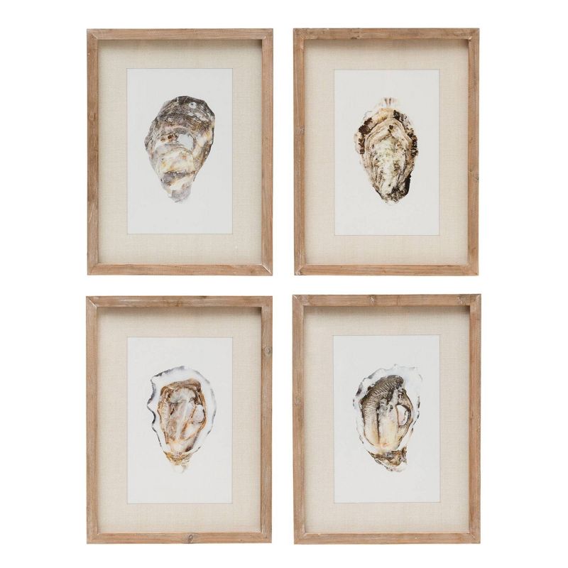 11.7&#34; x 15.7&#34; (Set of 4) Wood Framed Wall Canvases with Oyster Stlye - Storied Home, 6 of 10