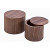 NicBex Modern Round Coffee Table Set of 2 with Inner Storage for Living Room and Office - 3 of 4
