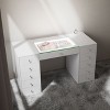 VANITII 51'' Makeup Vanity Desk with Lights 11 Drawers White - 2 of 4