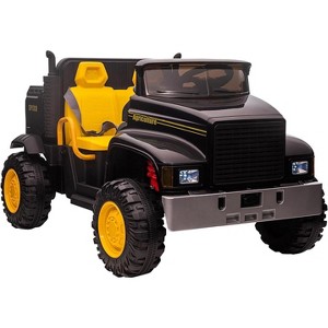 24V Kids Ride-on Truck Car with Remote Control Electric UTV Vehicle with Dump Bed, 3 Speeds, 2 Seats Best Gift for Boys Girls - 1 of 4