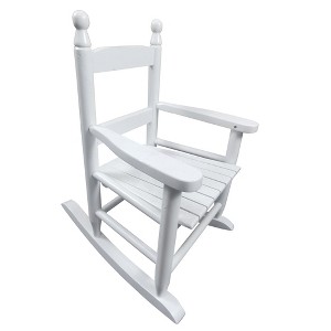 Infurnic Patio Accent Chairs, Outdoor Rocking Chairs with High Back Support, All Weather Resistant for Patio Lawn Backyard, White, 14.2"*18.9"*22.44" - 1 of 4