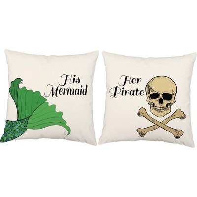 his and her throw pillows