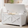 39.4" Storage Chest,Wooden Storage Bench with Safety Hinges,Modern Style Lift-Top Toy Chest with Safety Hinge for Entryway - 4 of 4