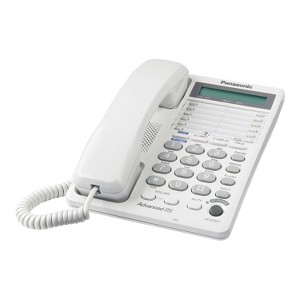 Panasonic® KX-TS208W Corded 2-Line Office Phone with Speed Dial, White - 1 of 4