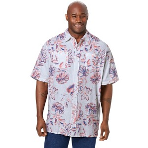 KingSize Men's Big & Tall Short-Sleeve Linen Shirt - 1 of 4