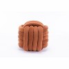 CAVINAS Small Chenille Fabric Knot Design Ottoman Bench,Makeup Upholstered Ottoman Stylish Seat,Modern Bench for Living Room,Bedroom - 3 of 4