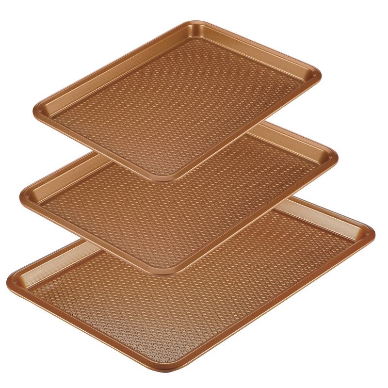 Ayesha Curry 3pc Nonstick Cookie Sheet Set - Copper, 1 of 7