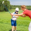 Ultimate 33" Junior #7 Iron for Kids with Fiberglass Shaft & Headcover Individual Gold Club Blue/Pink - 2 of 4