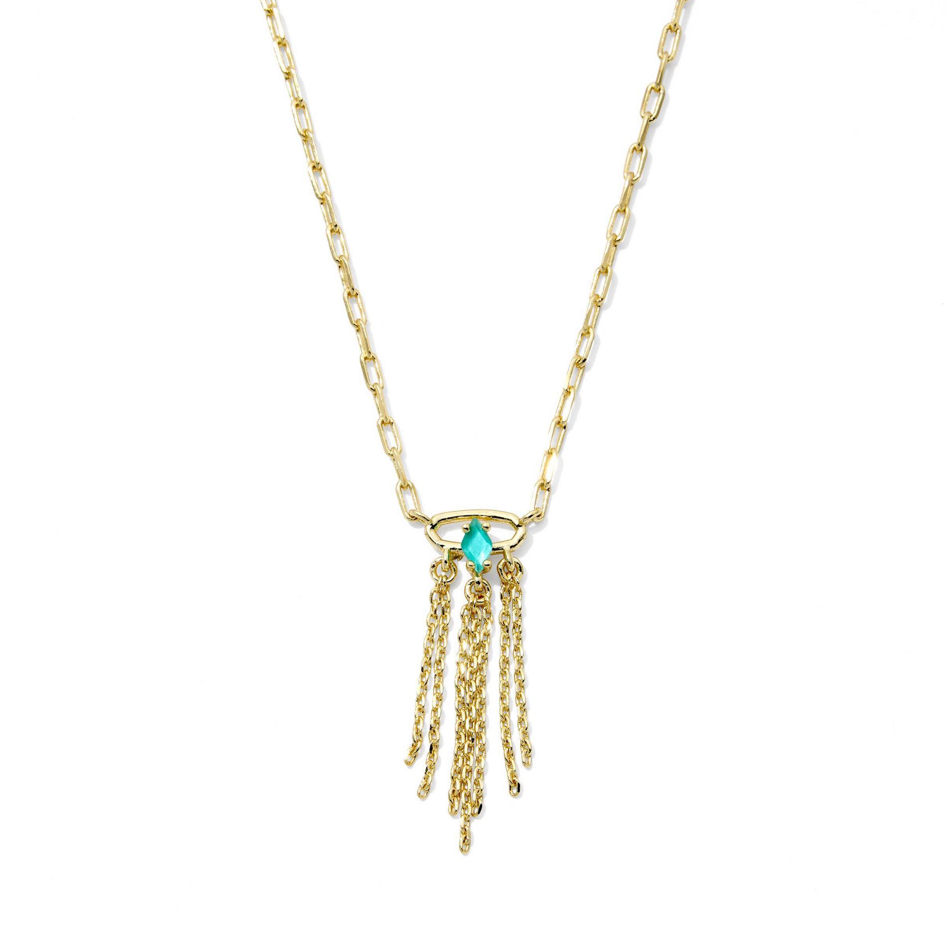 Kendra Scott Meridith Y Necklace - Pink Green Illusion