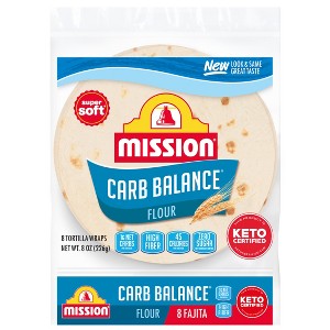 Mission Fajita Size Carb Balance Flour Tortillas - 8oz/8ct - 1 of 4