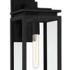 Possini Euro Design Modern Outdoor Wall Light Fixture Matte Black 18" Clear Glass for Post Exterior Barn Deck House Porch Yard - 3 of 4