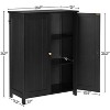 Yaheetech Free-Standing Bathroom Cabinet Double Door Kitchen Cupboard with Adjustable Shelves - 3 of 4
