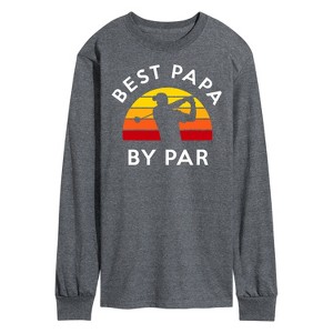 Men's - Instant Message - Best Papa By Par Long Sleeve Graphic T-Shirt - 1 of 4