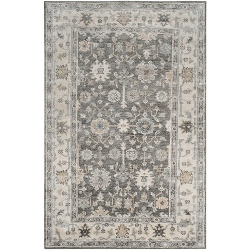 Maharaja Mhj409 Hand Knotted Indoor Area Rug - Charcoal/ivory - 5'x8 ...