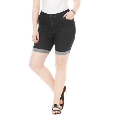 Roaman's Women's Plus Size Invisible Stretch Iconic Cuffed Short