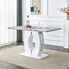 Modern Simple Glossy Dining Tables Rectangular, 47 Inch Long Dining Tables Modern,  Elegant Design Dining Tables Long-Cuddlewood - 2 of 4