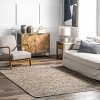 Nuloom Cyndi Abstract 5x8 Jute Indoor Area Rug for Dining Room Rug Neutral Rug Living Room Rug Kitchen, Charcoal/Natural - 2 of 4