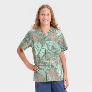 Boys' Short Sleeve Woven Button-Down Shirt - art class™ - 1 of 3