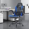 PU Leather Ergonomic Gaming Chair with Flip-up Armrest | FIRNEWST | Blue - image 2 of 3