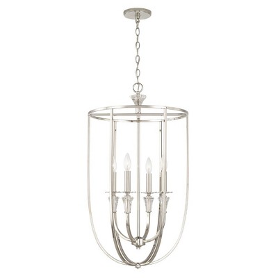 Capital Lighting Laurent 4 - Light Chandelier in  Polished Nickel