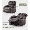 Oversized Electric Recliner Chair with Massage & Heat - 360° Swivel Rocker Power Recliner, Extra Wide 27" Recliner Chair with 1.5X Sponge - 2 of 4