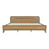 Wooden King Size Bed with Headboard, Sturdy Solid Wood Frame, Platform Bed, Minimalist and Modern Bedroom Furniture-Maison Boucle - 4 of 4