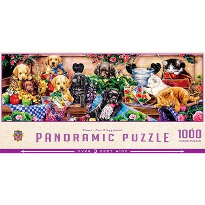 MasterPieces - Artist Panoramic - Flower Box Playground 1000 Piece Puzzle