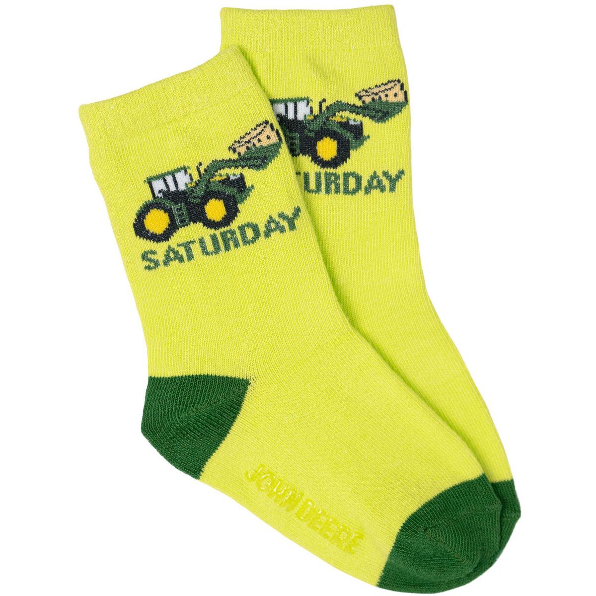 John Deere Toddler Boys' Non-Slip Grip 7-Pack Crew Socks - thumbnail 3