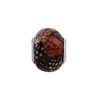 Black Bow Jewelry Brown, Black, Glitter Overlay Glass & Sterling Silver Bead Charm, 15mm - 2 of 4