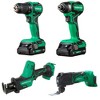Metabo HPT KC18DDX4SM 18V MultiVolt Brushless Lithium-Ion Cordless 4-Tool Sub-Compact Combo Kit with 2 Batteries (2 Ah) - 2 of 4