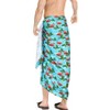 HAPPY BAY Men's Cover Up Hawaiian Summer Long Swim Trunk Swimwear For Men Vacation Beach Holidays Beachwear Pareo One Size Blue, flamingo - 3 of 4