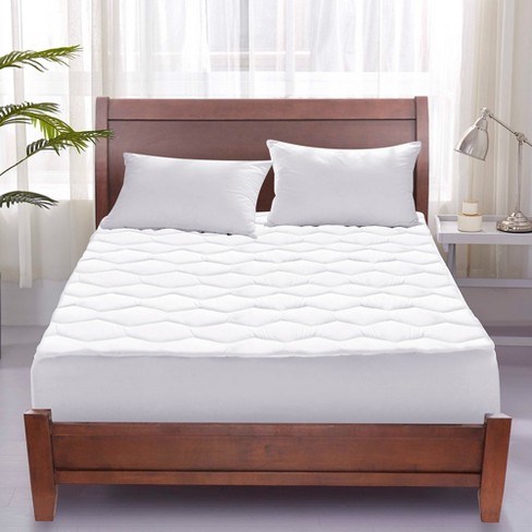 Peace Nest White Polygon Quilted Mattress Pad With 100% Peach Skin ...