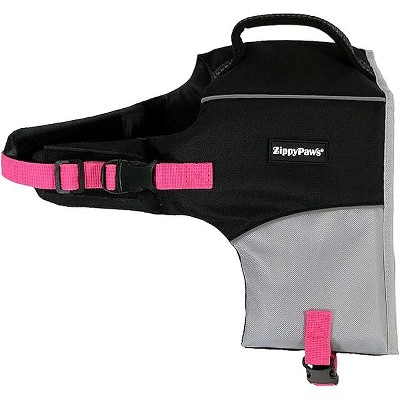 ZippyPaws Adventure Dog Lifejacket, Swimming Vest for Dogs & Puppies, Life Jacket for Swim Training Small Medium & Large Dogs - Pink, Small